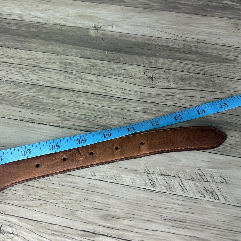 Tony Lama Belt Mens 40 Brown Leather The Duke Center Applique Western Cowboy